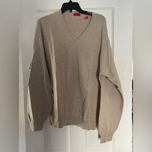Classic Tan V-Neck Sweater for Men izod